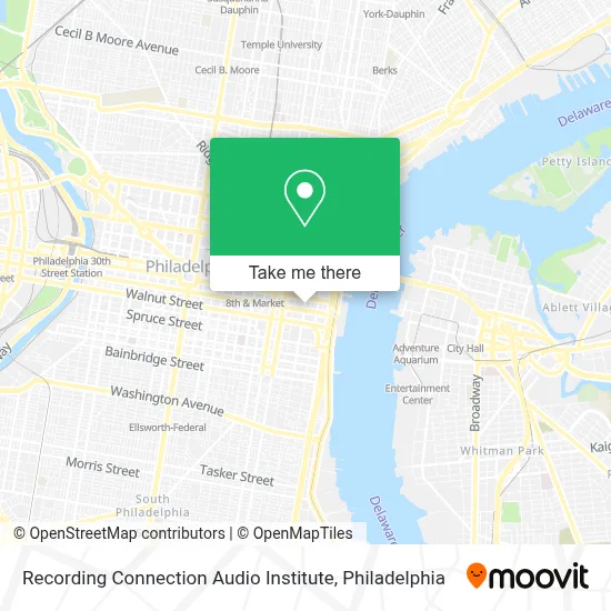 Recording Connection Audio Institute map