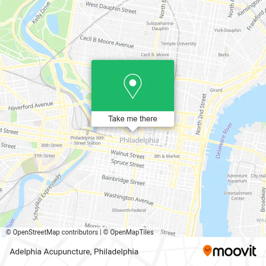 Adelphia Acupuncture map