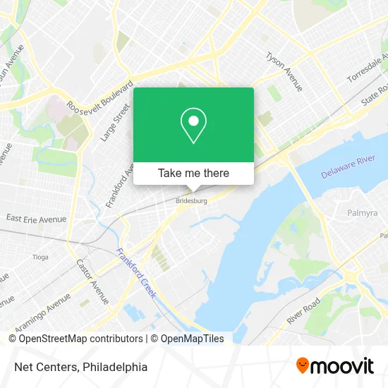 Net Centers map