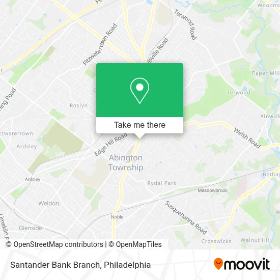 Santander Bank Branch map