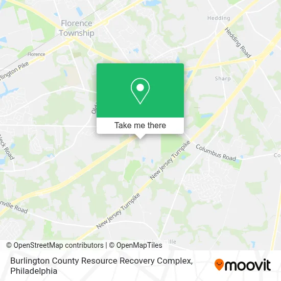 Burlington County Resource Recovery Complex map
