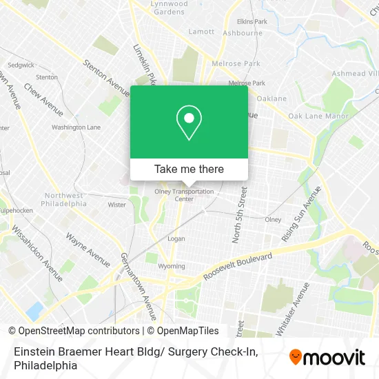 Einstein Braemer Heart Bldg/ Surgery Check-In map