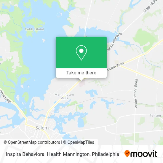 Inspira Behavioral Health Mannington map