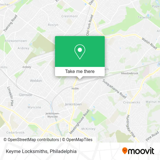 Keyme Locksmiths map