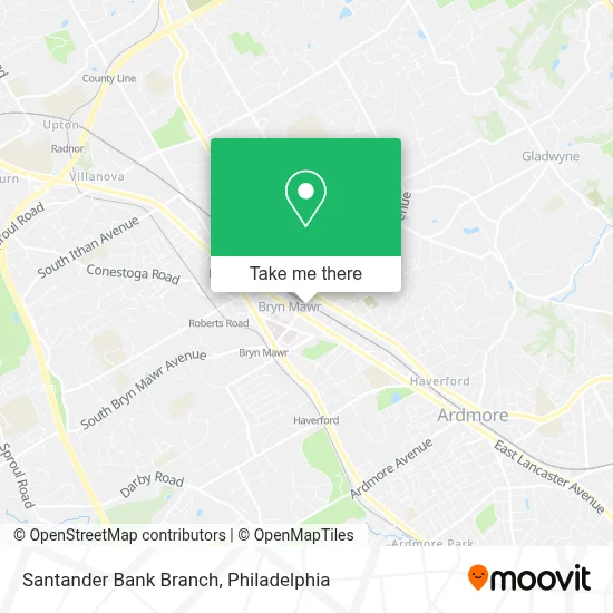 Santander Bank Branch map