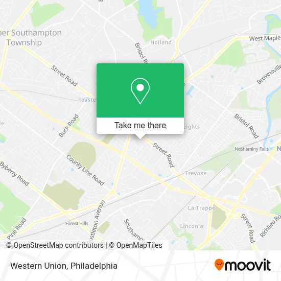 Western Union map