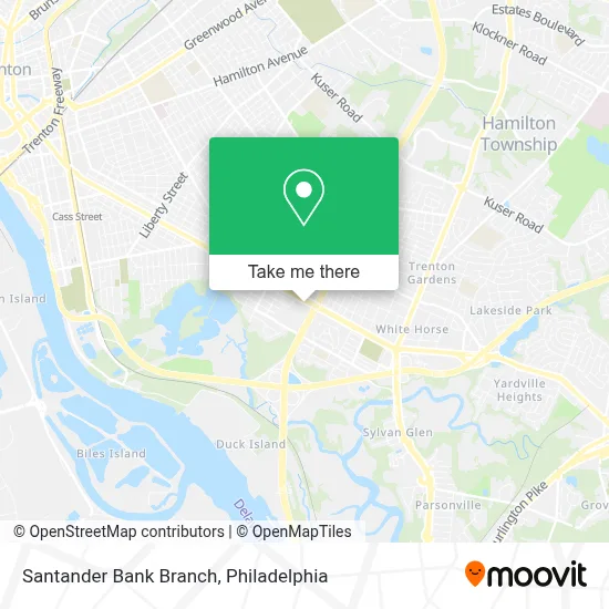 Santander Bank Branch map