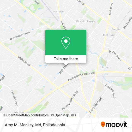 Amy M. Mackey, Md map