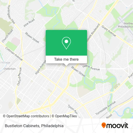 Bustleton Cabinets map