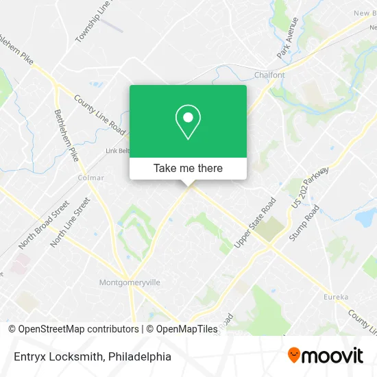 Entryx Locksmith map