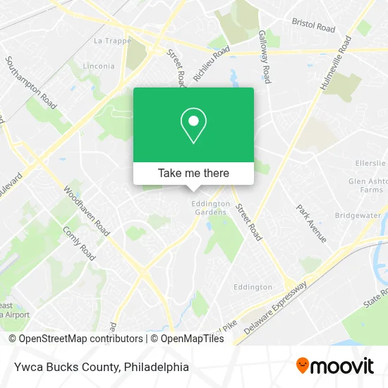 Ywca Bucks County map