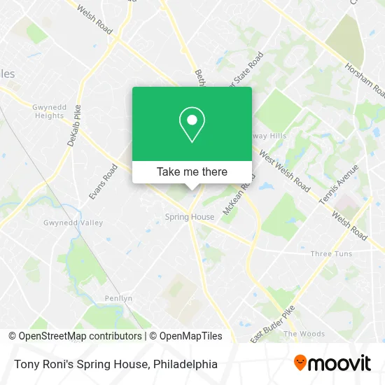 Tony Roni's Spring House map