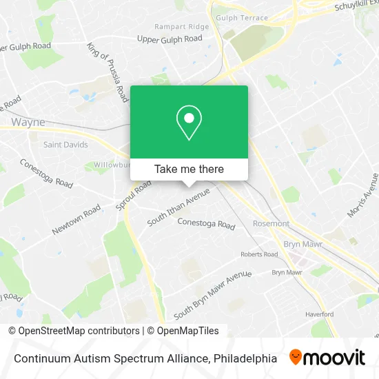 Continuum Autism Spectrum Alliance map