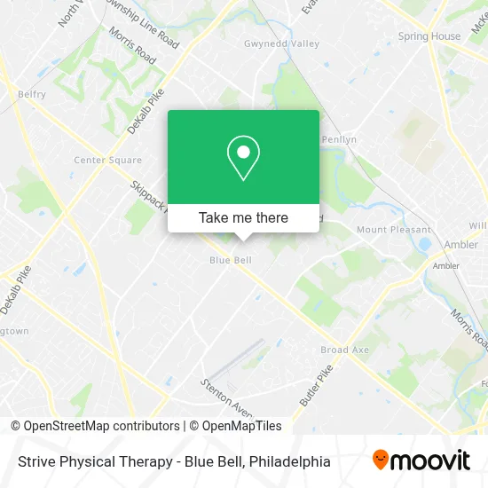 Strive Physical Therapy - Blue Bell map
