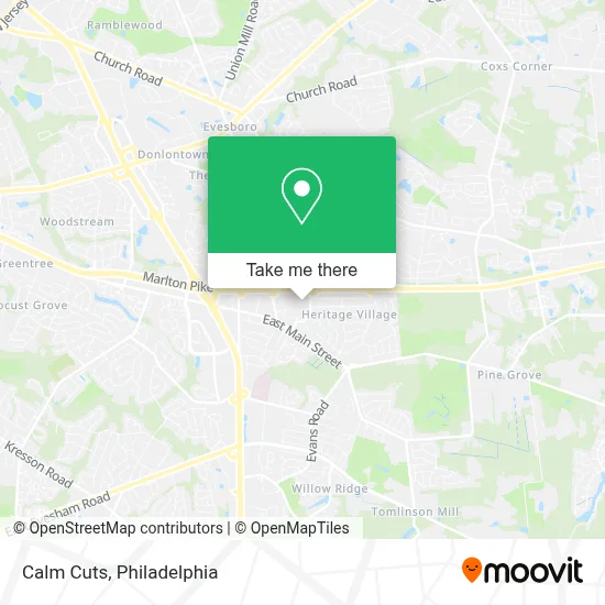 Calm Cuts map