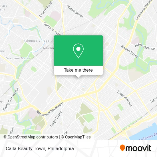 Calla Beauty Town map