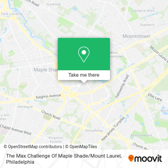 The Max Challenge Of Maple Shade / Mount Laurel map