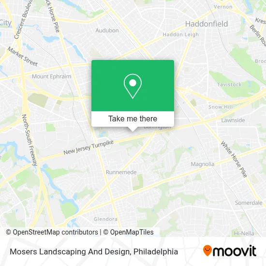Mosers Landscaping And Design map