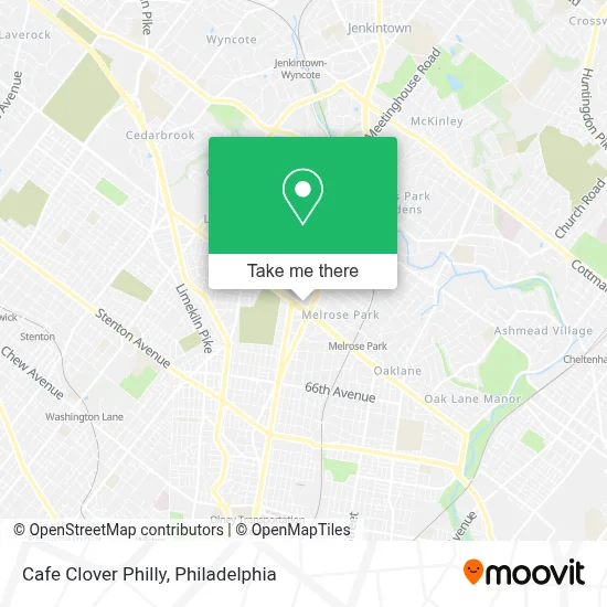 Cafe Clover Philly map