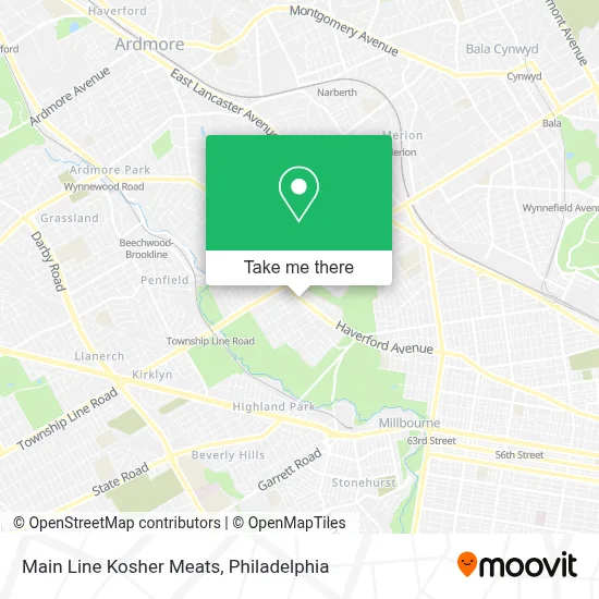 Main Line Kosher Meats map
