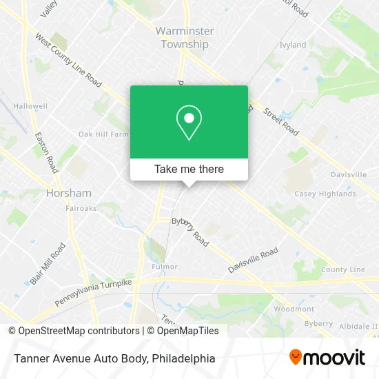 Tanner Avenue Auto Body map