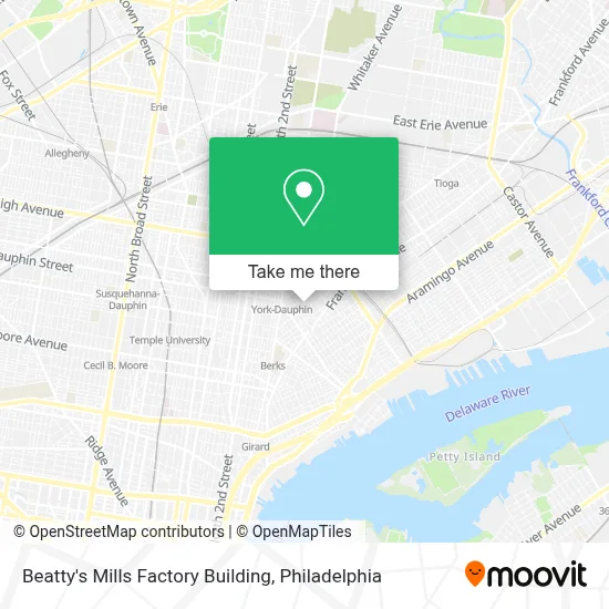 Beatty's Mills Factory Building map