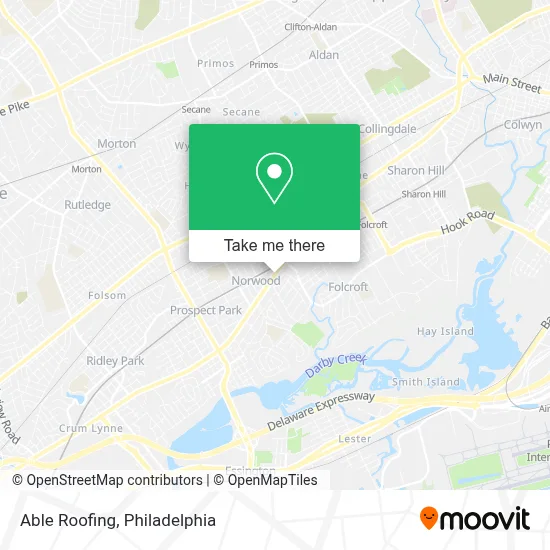 Able Roofing map