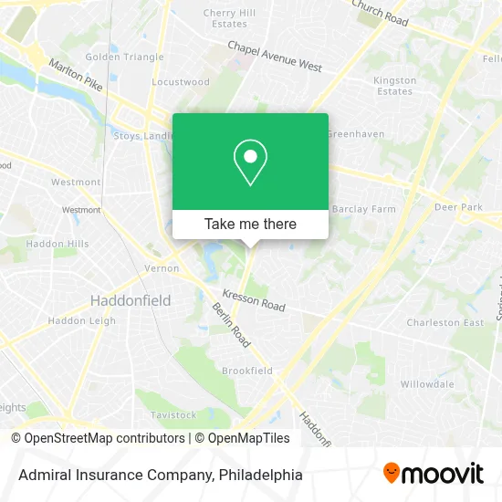Admiral Insurance Company map