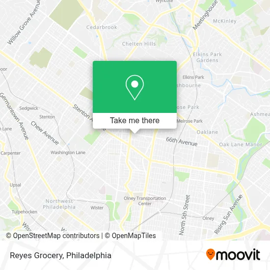 Reyes Grocery map