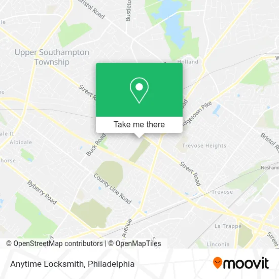 Anytime Locksmith map