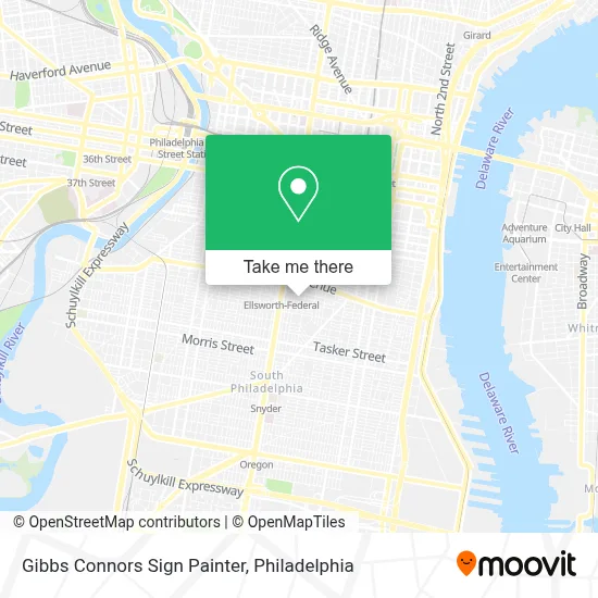 Gibbs Connors Sign Painter map