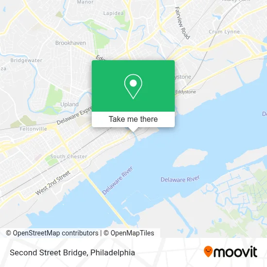 Second Street Bridge map