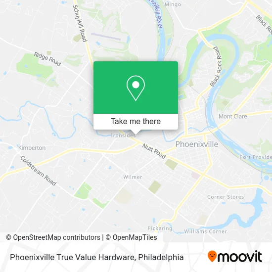 Phoenixville True Value Hardware map