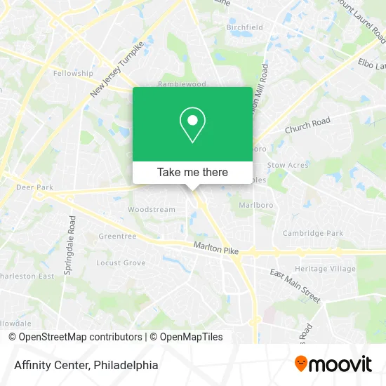 Affinity Center map