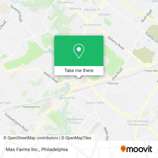 Max Farms Inc. map