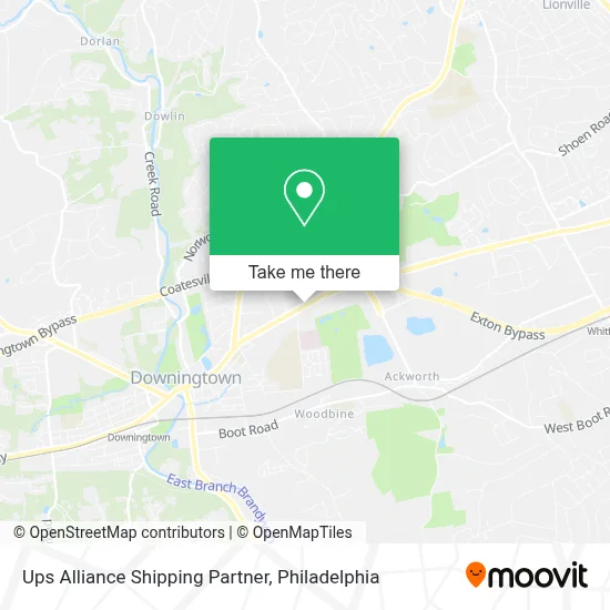 Ups Alliance Shipping Partner map