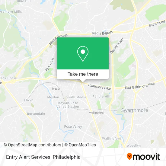 Entry Alert Services map