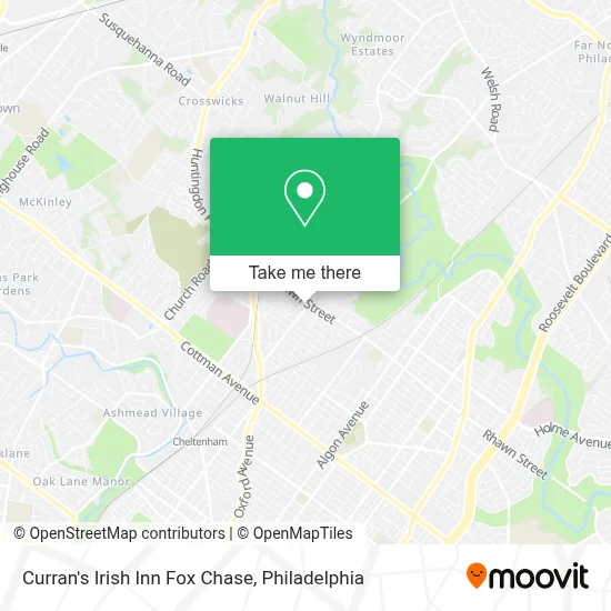 Curran's Irish Inn Fox Chase map