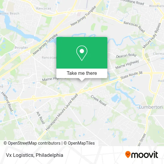 Vx Logistics map