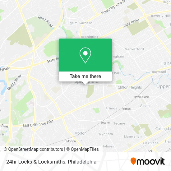 24hr Locks & Locksmiths map