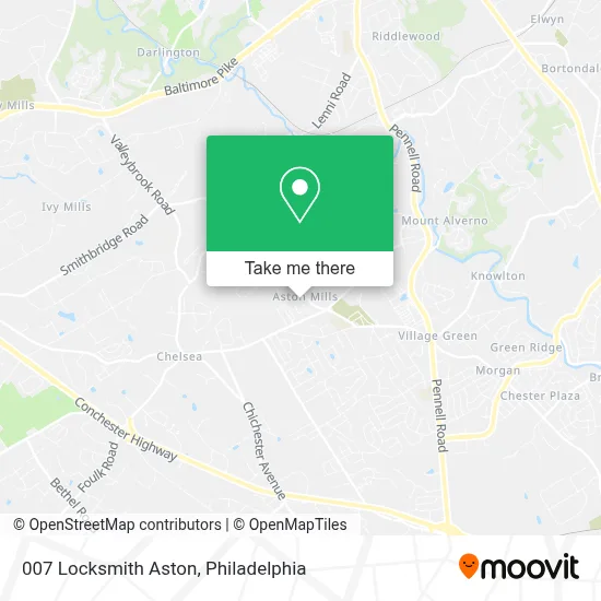 007 Locksmith Aston map