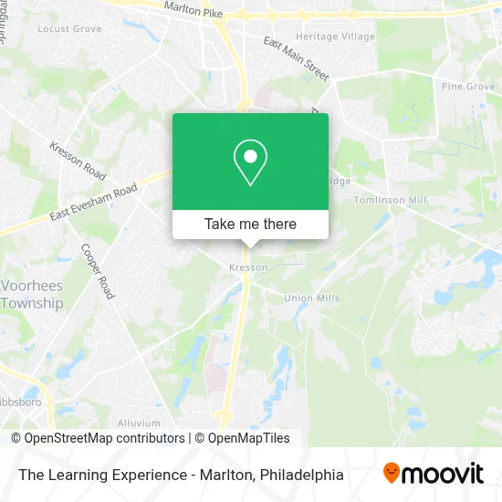 The Learning Experience - Marlton map
