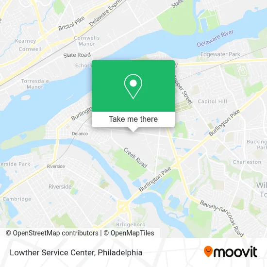 Lowther Service Center map