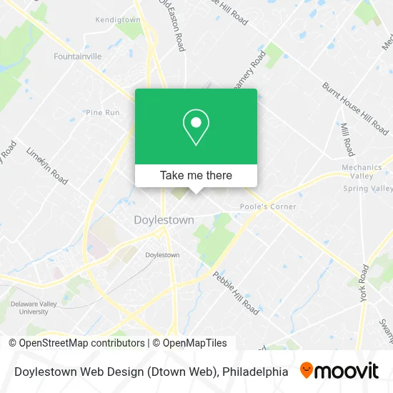 Doylestown Web Design (Dtown Web) map