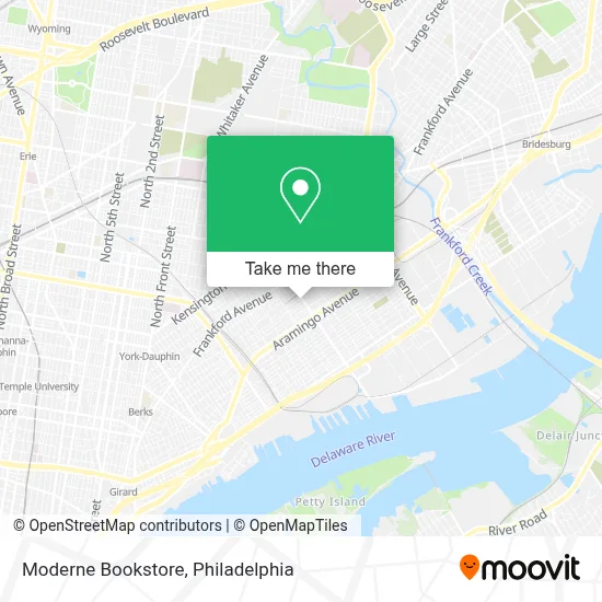 Moderne Bookstore map