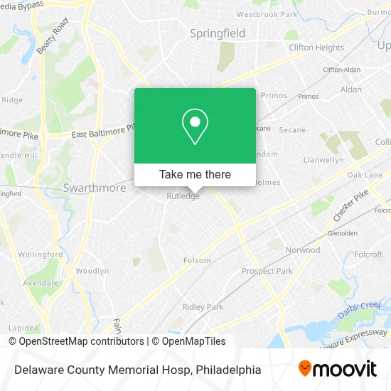 Delaware County Memorial Hosp map