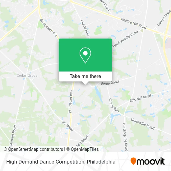 High Demand Dance Competition map
