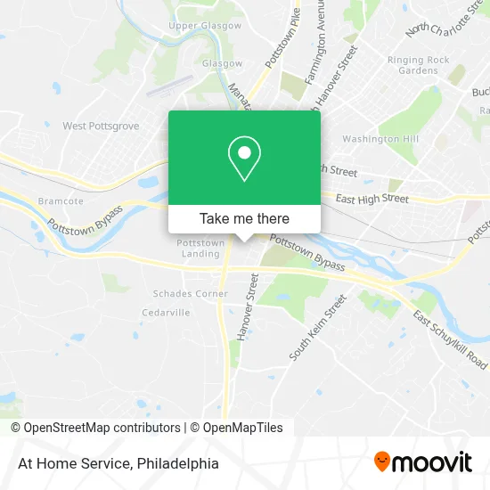 At Home Service map