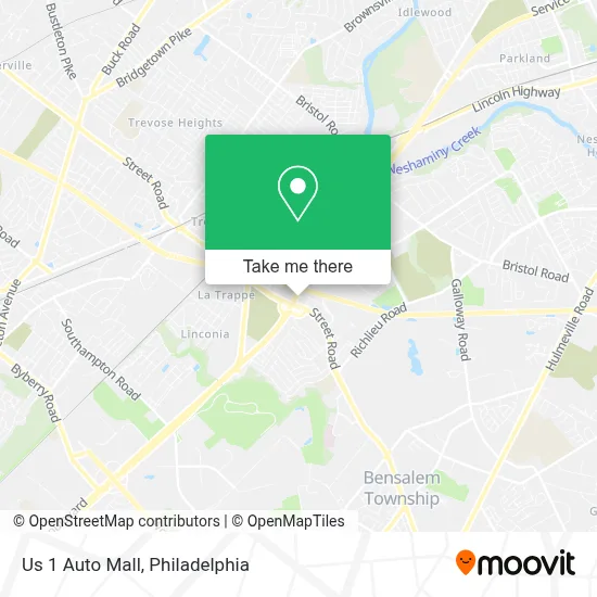 Us 1 Auto Mall map