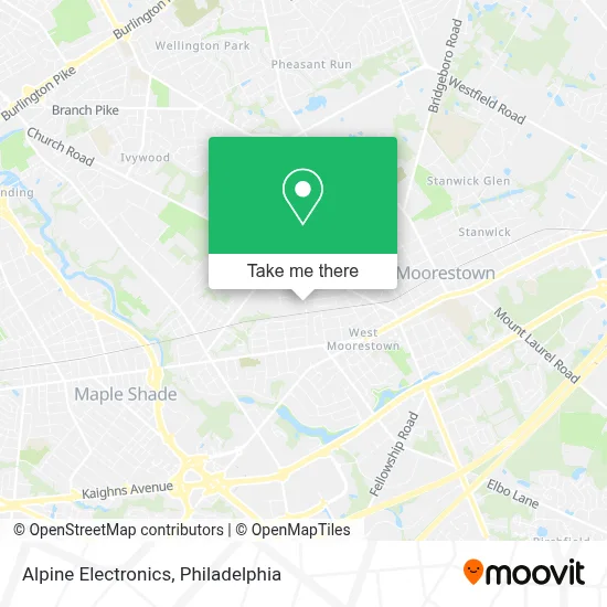 Alpine Electronics map